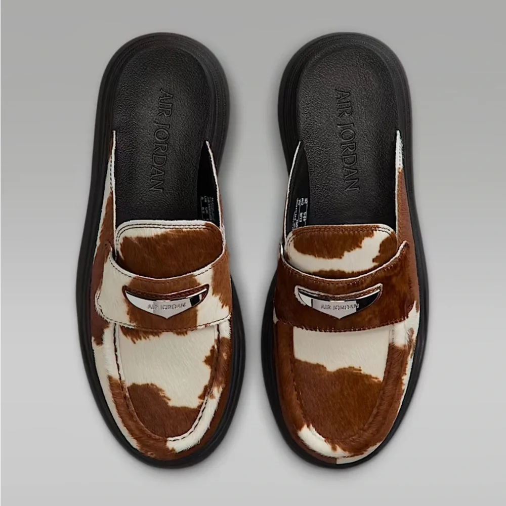 Air Jordan Cow Print Slip-On mules - Picture 2 of 3